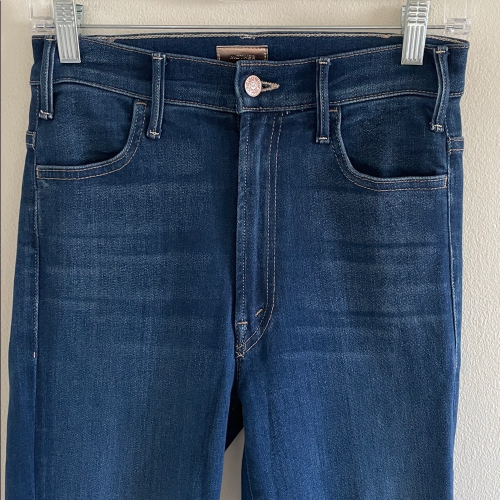 Mother The Hustler Ankle Fray Jeans Women’s Size 26 Home Movies Dark Wash - Picture 4 of 11